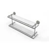 Allied Brass Dottingham Satin Nickel 2-Tier Brass Wall Mount Bathroom Shelf