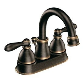 Moen Caldwell Mediterranean Bronze 2-Handle 4-in Centerset WaterSense Bathroom Sink Faucet With Drain 1 Moen Caldwell Mediterranean Bronze 2-Handle 4-in Centerset WaterSense Bathroom Sink Faucet With Drain