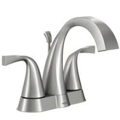 Moen Oxby Spot Resist Brushed Nickel 2-handle 4-in Centerset WaterSense Bathroom Sink Faucet With Drain -Household Items 026508262924xl 1800x1800