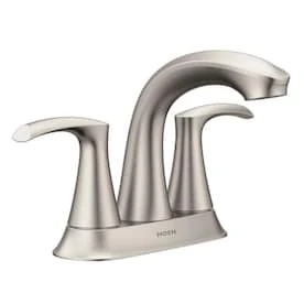 New Lower Price; Moen Graeden Spot Resist Brushed Nickel 2-Handle 4-in Centerset WaterSense Bathroom Sink Faucet With Drain 1 New Lower Price; Moen Graeden Spot Resist Brushed Nickel 2-Handle 4-in Centerset WaterSense Bathroom Sink Faucet With Drain