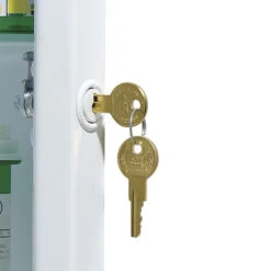 Jensen Hampton Locking 15.75-in X 25.5-in Rectangle Recessed Mirrored Medicine Cabinet