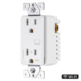 GE Wi-Fi Smart Switch White 15-amp Duplex Residential/Commercial Outlet 1 GE Wi-Fi Smart Switch White 15-amp Duplex Residential/Commercial Outlet