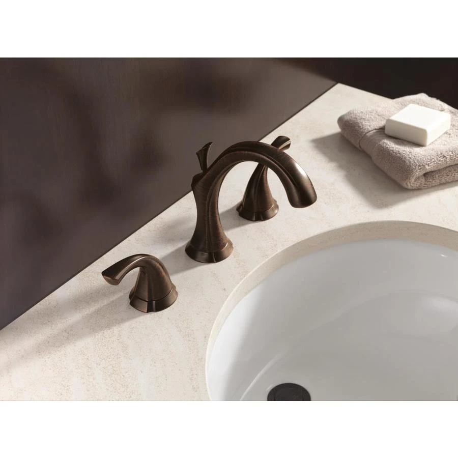 Delta Addison Venetian Bronze 2-handle Widespread WaterSense Bathroom Sink Faucet With Drain 1 Delta Addison Venetian Bronze 2-handle Widespread WaterSense Bathroom Sink Faucet With Drain
