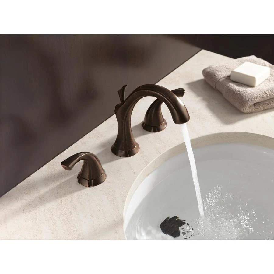 Delta Addison Venetian Bronze 2-handle Widespread WaterSense Bathroom Sink Faucet With Drain 2 Delta Addison Venetian Bronze 2-handle Widespread WaterSense Bathroom Sink Faucet With Drain - Image 2