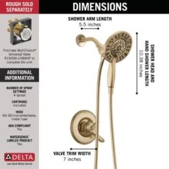 Delta Linden Champagne Bronze 1-Handle Shower Faucet 16 Delta Linden Champagne Bronze 1-Handle Shower Faucet -Household Items 034449655972 09670790 1800x1800
