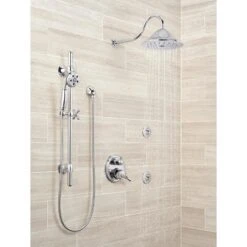 Delta Cassidy Champagne Bronze 1-Spray Rain Shower Head 2.5-GPM (9.5-LPM)