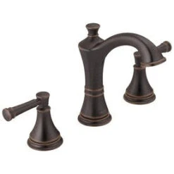 Delta Valdosta Venetian Bronze 2-Handle Widespread WaterSense Bathroom Sink Faucet With Drain