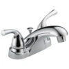 New Lower Price; Delta Foundations Chrome 2-Handle 4-in Centerset WaterSense Bathroom Sink Faucet With Drain