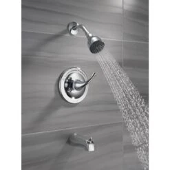 Household Items 11 Delta Foundations Chrome 1-Handle Bathtub And Shower Faucet With Valve