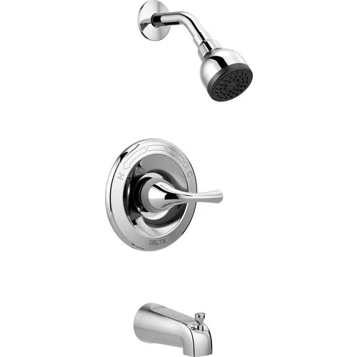 Delta Foundations Chrome 1-Handle Bathtub And Shower Faucet With Valve 5 Delta Foundations Chrome 1-Handle Bathtub And Shower Faucet With Valve - Image 5