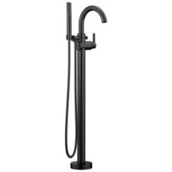 Valspar Delta Trinsic Matte Black 1-Handle Residential Freestanding Bathtub Faucet With Hand Shower