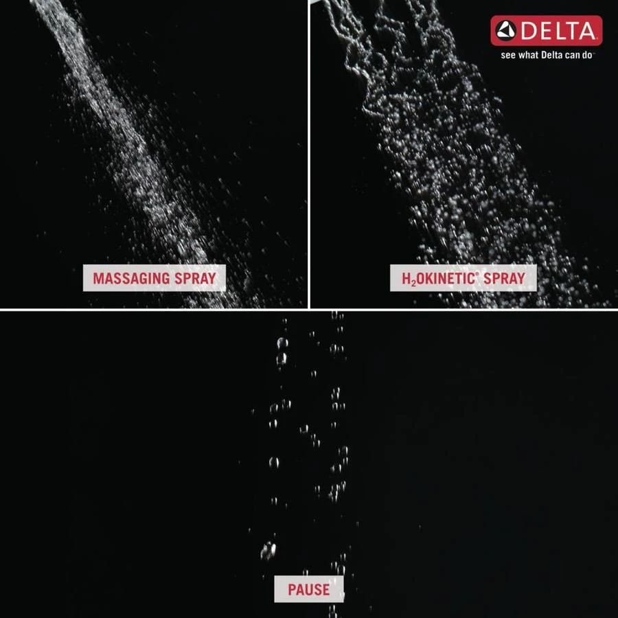 Delta Universal Showering Components Matte Black 3-Spray Handheld Shower 1.75-GPM (6.6-LPM) 4 Delta Universal Showering Components Matte Black 3-Spray Handheld Shower 1.75-GPM (6.6-LPM) - Image 4