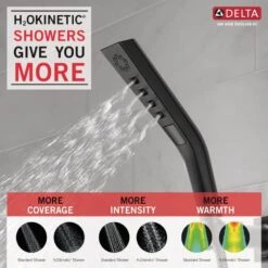 Delta Universal Showering Components Matte Black 3-Spray Handheld Shower 1.75-GPM (6.6-LPM) 11 Delta Universal Showering Components Matte Black 3-Spray Handheld Shower 1.75-GPM (6.6-LPM) -Household Items 034449844680 09207114 1800x1800
