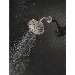 Delta Universal Showering Components Brushed Nickel 5-Spray Shower Head 1.75-GPM (6.6-LPM)