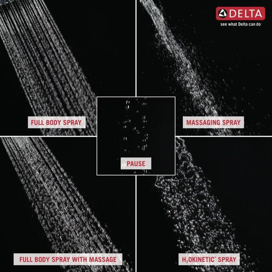 Delta Universal Showering Components Brushed Nickel 5-Spray Shower Head 1.75-GPM (6.6-LPM) 4 Delta Universal Showering Components Brushed Nickel 5-Spray Shower Head 1.75-GPM (6.6-LPM) - Image 4