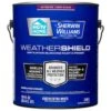 HGTV HOME By Sherwin-Williams Weathershield Extra White Semi-Gloss Exterior Paint (Actual Net Contents: 124-fl Oz)