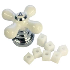 Danco White/Chrome Bathroom Sink Faucet Handle -Household Items 037155460045 07854650 1800x1800