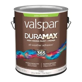 Valspar Duramax Base 1 Satin Exterior Tintable Paint (Actual Net Contents: 126-fl Oz) 1 Valspar Duramax Base 1 Satin Exterior Tintable Paint (Actual Net Contents: 126-fl Oz)