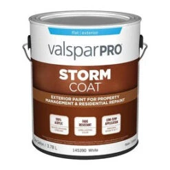 Valspar Pro Storm Coat Flat White Exterior Paint (Actual Net Contents: 128-fl Oz)