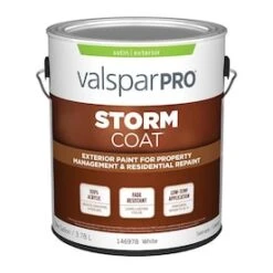 Valspar Pro Storm Coat Satin White Exterior Paint (Actual Net Contents: 128-fl Oz)