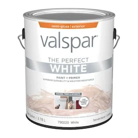 Valspar Semi-Gloss Perfect White Exterior Paint (Actual Net Contents: 128-fl Oz) 1 Valspar Semi-Gloss Perfect White Exterior Paint (Actual Net Contents: 128-fl Oz)
