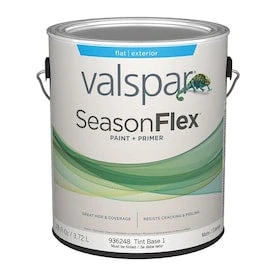 Valspar SeasonFlex Base 1 Flat Exterior Tintable Paint (Actual Net Contents: 126-fl Oz) 1 Valspar SeasonFlex Base 1 Flat Exterior Tintable Paint (Actual Net Contents: 126-fl Oz)