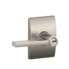 Schlage F51 Latitude/Century Latitude With Century Satin Nickel Universal Keyed Entry Door Handle 1 Schlage F51 Latitude/Century Latitude With Century Satin Nickel Universal Keyed Entry Door Handle