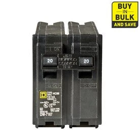 Square D Homeline 20-Amp 2-Pole Standard Trip Circuit Breaker 1 Square D Homeline 20-Amp 2-Pole Standard Trip Circuit Breaker