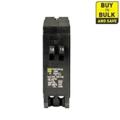 Square D Homeline 15-Amp 1-Pole Tandem Circuit Breaker