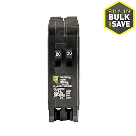 Square D Homeline 20-Amp 1-Pole Tandem Circuit Breaker 1 Square D Homeline 20-Amp 1-Pole Tandem Circuit Breaker