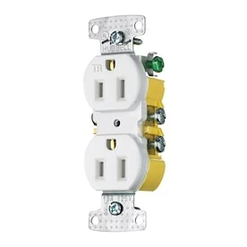 Hubbell White 15-Amp Duplex Tamper Resistant Residential (10-Pack) Outlet 1 Hubbell White 15-Amp Duplex Tamper Resistant Residential (10-Pack) Outlet