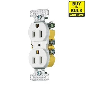 Hubbell White 15-Amp Duplex Residential (10-Pack) Outlet 1 Hubbell White 15-Amp Duplex Residential (10-Pack) Outlet