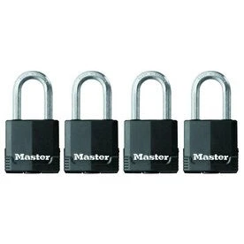Master Lock 4-Pack 1.875-in Steel Keyed Padlock 1 Master Lock 4-Pack 1.875-in Steel Keyed Padlock