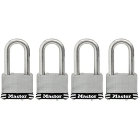Master Lock 4-Pack 1.785-in Steel Keyed Padlock 1 Master Lock 4-Pack 1.785-in Steel Keyed Padlock
