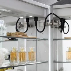 Spazio 24 In. W X 30 In. H Recessed Or Surface Mount Medicine Cabinet With LED Lighting, Mirror Defogger And Right Hinge -Household Items 078173c37c650101972fa814bd74ba20 1800x1800