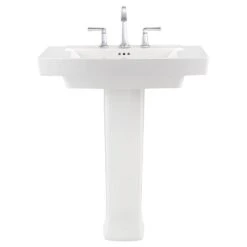American Standard Townsend Pedestal Sink In White With 8 In. Faucet Holes
