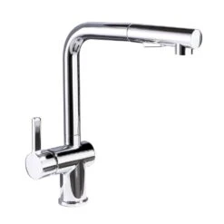 Single-Handle Pull Out Sprayer Kitchen Faucet In Polished Chrome