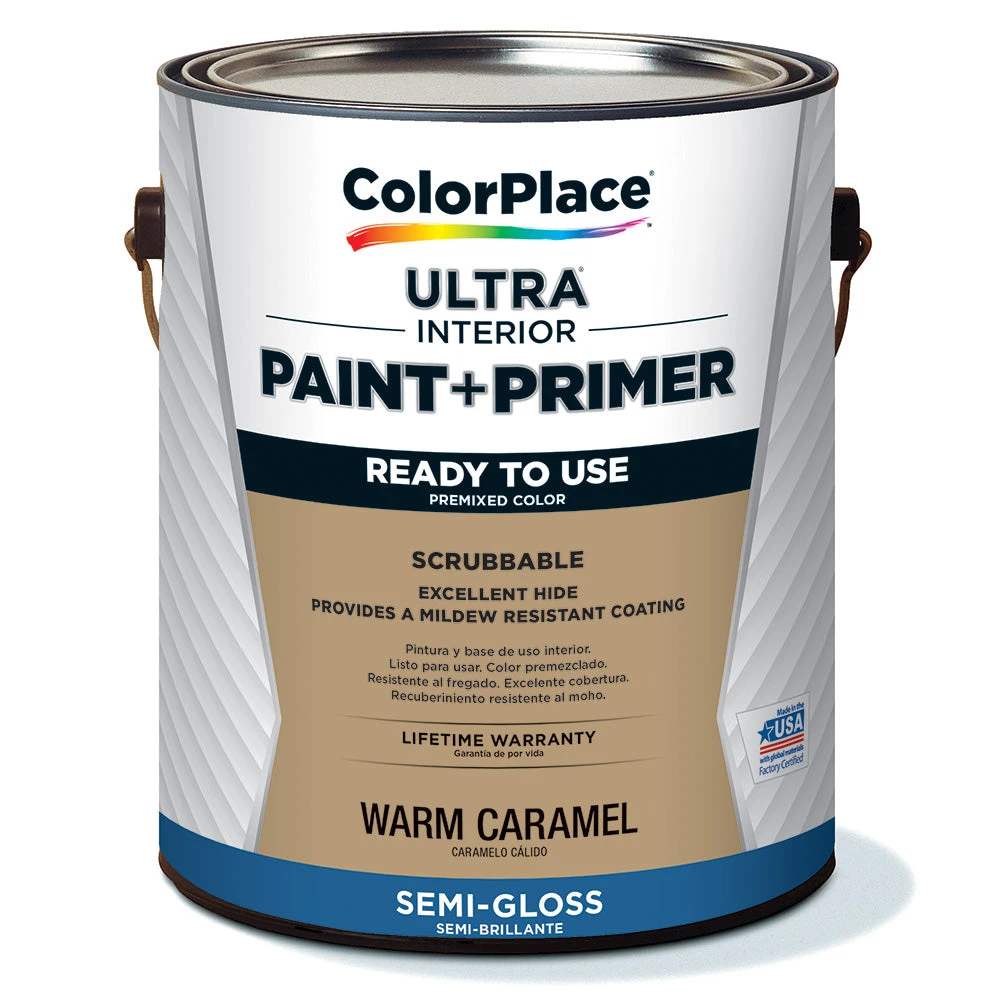 ColorPlace ULTRA Interior Paint & Primer, Warm Caramel, Semi-Gloss, 1 Gallon 1 ColorPlace ULTRA Interior Paint & Primer, Warm Caramel, Semi-Gloss, 1 Gallon