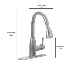 Fairbury Single-Handle Pull-Down Sprayer Kitchen Faucet In Stainless Steel -Household Items 0be302c3ed5bb1f20dfd75aadc4243bb 1800x1800