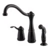 Marielle Single-Handle Side Sprayer Kitchen Faucet In Tuscan Bronze