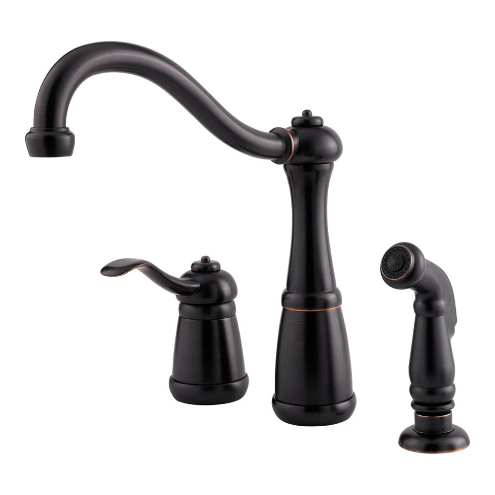 Marielle Single-Handle Side Sprayer Kitchen Faucet In Tuscan Bronze 1 Marielle Single-Handle Side Sprayer Kitchen Faucet In Tuscan Bronze