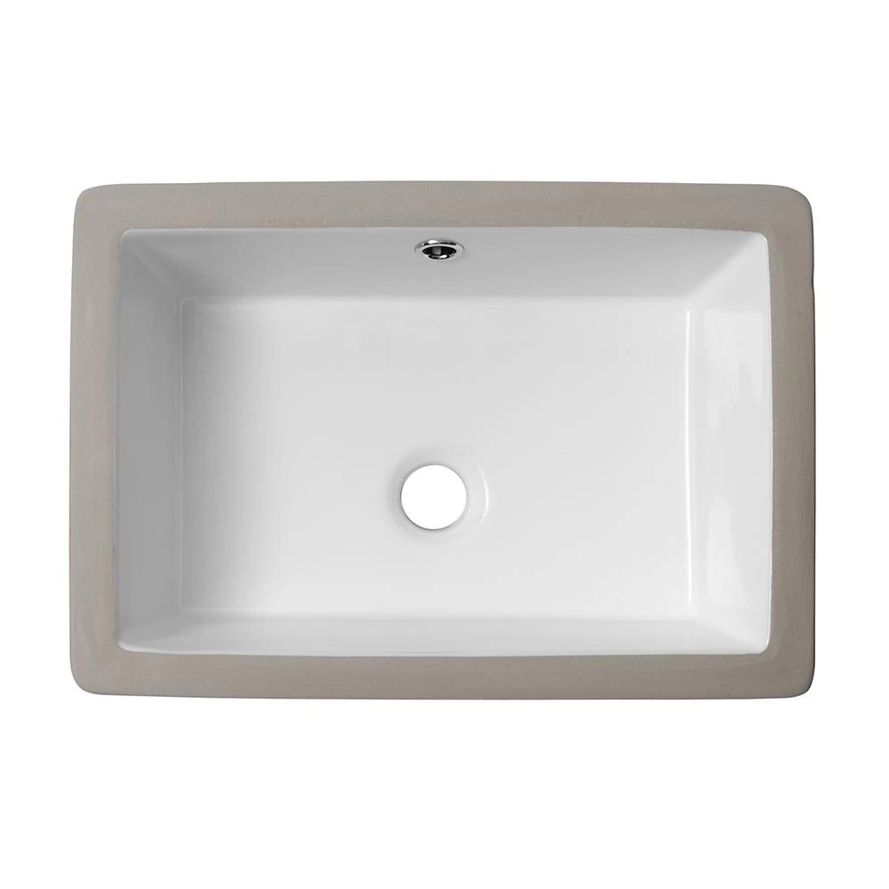 LORDEAR 18 In. Undermount Bathroom Vessel Sink Modern Rectangle Porcelain Ceramic Lavatory Vanity Bathroom Sink In Pure White 1 LORDEAR 18 In. Undermount Bathroom Vessel Sink Modern Rectangle Porcelain Ceramic Lavatory Vanity Bathroom Sink In Pure White