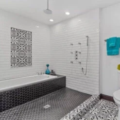 Black Matte 2 In. Hexagon Porcelain Mosaic -Household Items 100782390 ugc1 1800x1800