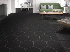 Opal Black Porcelain Tile 10 Opal Black Porcelain Tile -Household Items 100888619 vendor0918 opal black hexagon porcelain tile living room 1800x1800
