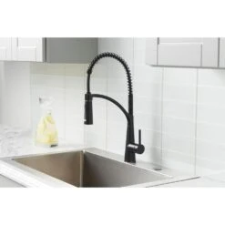 Brenner Commercial Style Single-Handle Pull-Down Sprayer Kitchen Faucet In Oil Rubbed Bronze Finish -Household Items 1232de5211bdd63118c979f679986df9 1800x1800