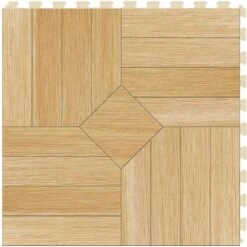Perfection Floor Tile Bordeaux Wood Collection Bordeaux Maple/Satin 20-in X 20-in Water Resistant Interlocking Luxury Flooring (16.7-sq Ft) -Household Items 14125267 4f501b32 225a 42ce a6fe 5be8f1056cda 1800x1800