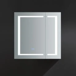 Spazio 30 In. W X 30 In. H Recessed Or Surface Mount Medicine Cabinet With LED Lighting And Mirror Defogger -Household Items 179982b033c80e20d4736ae7e788967f 1800x1800