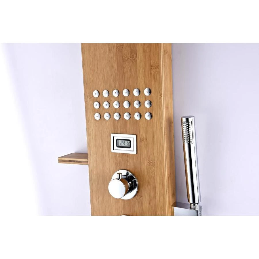 ANZZI Crane Natural Bamboo 3-Spray Shower Panel System (Valve Included) 7 ANZZI Crane Natural Bamboo 3-Spray Shower Panel System (Valve Included) - Image 7