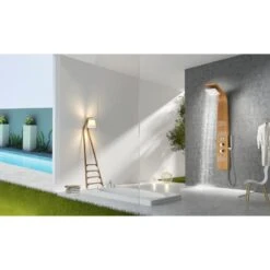 ANZZI Crane Natural Bamboo 3-Spray Shower Panel System (Valve Included) 18 ANZZI Crane Natural Bamboo 3-Spray Shower Panel System (Valve Included) -Household Items 191042003798 09081395 1800x1800