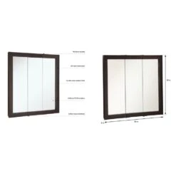 Ventura 36 In. W X 30 In. H X 6 In. D Framed Tri-View Surface-Mount Bathroom Medicine Cabinet In Espresso 16 Ventura 36 In. W X 30 In. H X 6 In. D Framed Tri-View Surface-Mount Bathroom Medicine Cabinet In Espresso -Household Items 1952dd2c13d789958ab7913e1b457c61 1800x1800